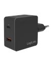 LogiLink Socket adapter, 1x USB-C PD port & 1x USB-A QC port, 18W (PA0220)