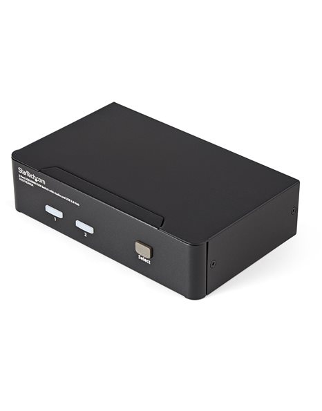 StarTech 2 Port USB HDMI KVM Switch with Audio and USB 2.0 Hub, Black (SV231HDMIUA)