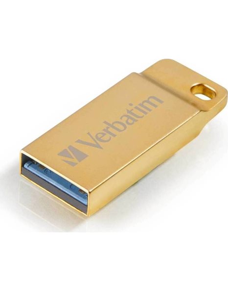 Verbatim Metal Executive 16GB USB 3.2 Flash Drive, Gold (99104)