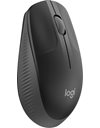 Logitech M190, Full Size Wireless Mouse, Black/Charcoal (910-005905)