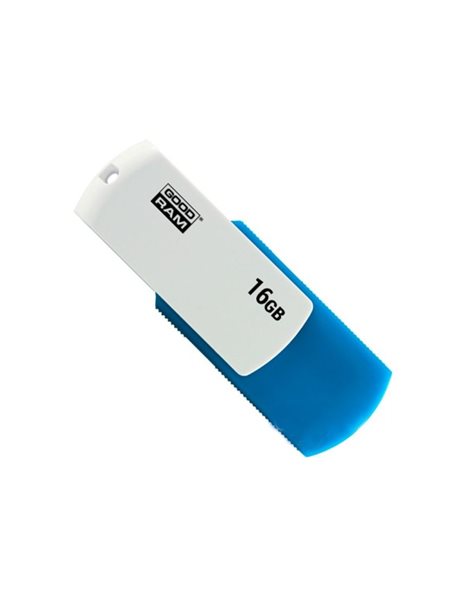 GoodRAM UCO2 16GB USB 2.0 Flash Drive, Blue & White (UCO2-0160MXR11)