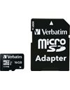 Verbatim Premium U1 MicroSDHC Card 16GB + Adapter (44082)