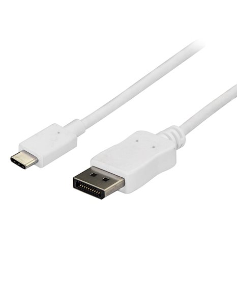 StarTech USB Type-C To DisplayPort 1.2 Cable, 4K At 60Hz, 1.8m, White (CDP2DPMM6W)