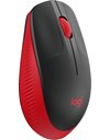 Logitech M190, Full Size Wireless Mouse, Black/Red (910-005908)