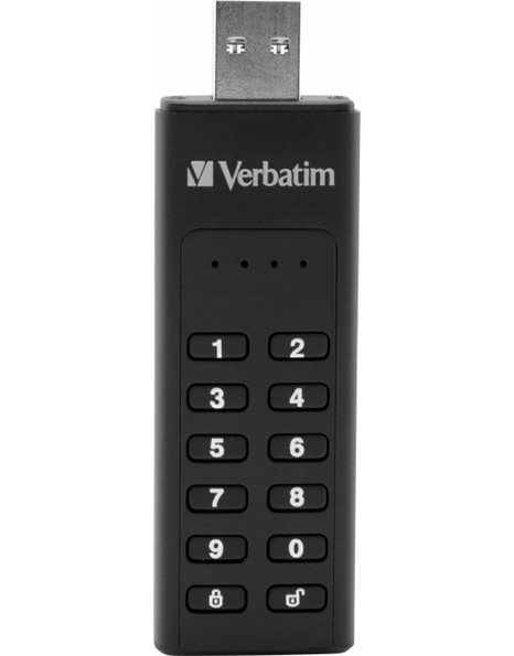 Verbatim Keypad Secure 64GB USB C Flash Drive, Black (49431)