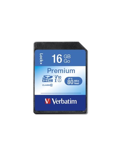 Verbatim Premium U1 SDHC 16GB, Black (43962)
