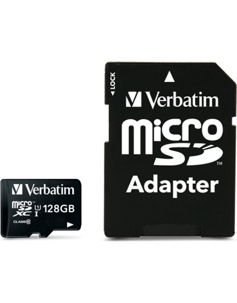 Verbatim Premium U1 MicroSDXC Card 128GB + Adapter (44085)