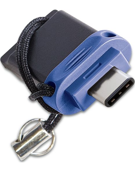 Verbatim Dual USB Drive USB-C / USB-A 64GB USB 3.2 Flash Drive, Black (49331)