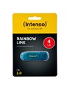 Intenso Rainbow Line 4 GB USB2.0 Flash Drive, Blue (3502450)