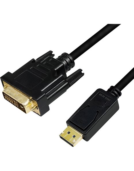 LogiLink DisplayPort to DVI cable, black, 2m (CV0131)