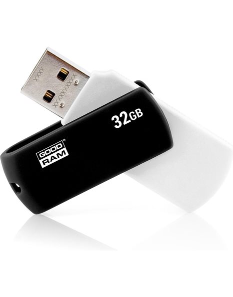 GoodRAM UCO2 32GB USB 2.0 Flash Drive, Black & White (UCO2-0320KWR11)
