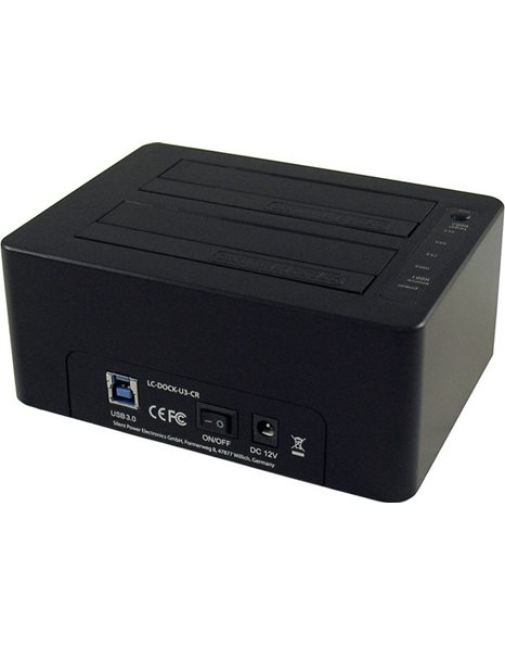 LC Power LC-DOCK-U3-CR -USB 3.0 dual bay HDD docking station with one touch cloning feature  (LC-DOCK-U3-CR)