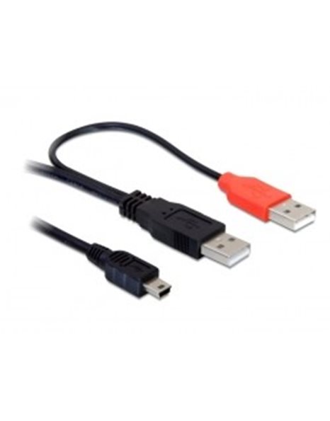 Delock Cable 2 x USB2.0-A male to USB mini 5-pin (82447)