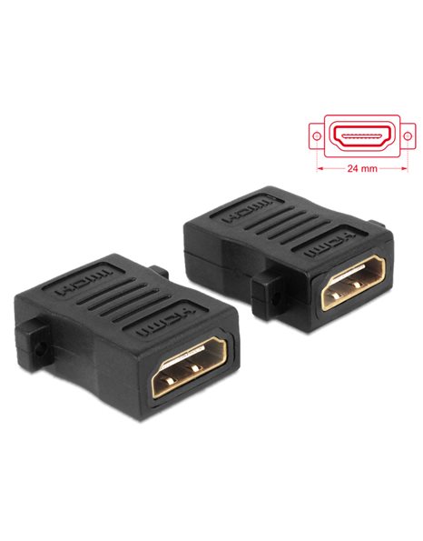 Delock Adapter HDMI-A female to HDMI-A female with screw hole (65509)
