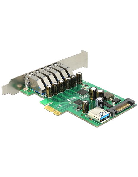 Delock Κάρτα PCI Express σε 6 x εξωτερικά + 1 x εσωτερικό USB 3.0 (89377)