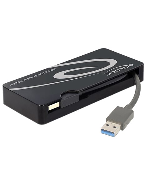 Delock Προσαρμογέας USB 3.0 σε HDMI / VGA , Gigabit LAN , USB 3.0 (62461)