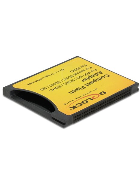 Delock Προσαρμογέας Compact Flash για κάρτες μνήμης iSDIO (SD WiFi), SDHC, SDXC (62637)