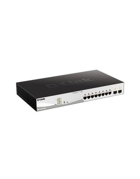 D-Link DGS-1210-10MP 10-Port Gigabit Switch 8x1000Base-T 802.3at PoE, 2xSFP, 130W PoE budget (DGS-1210-10MP)