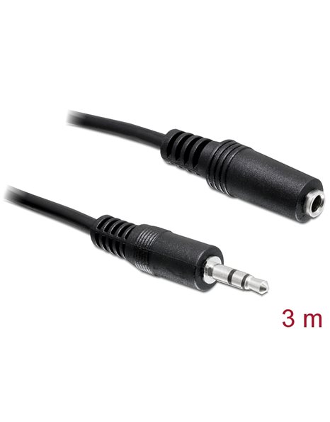 Delock Extension Cable Audio Stereo jack 3.5 mm male/female, 3m (84002)