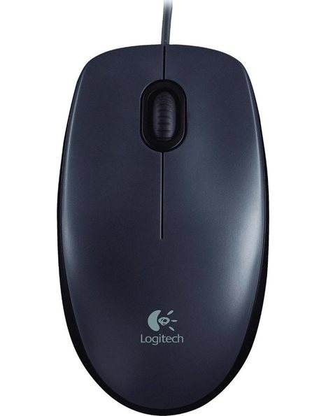 Logitech M90 Wired Mouse, Black (910-001794)