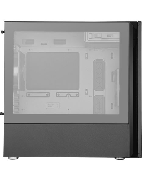 CoolerMaster Silencio S400, Mini Tower, Mini-ITX, USB3.2, No PSU, Tempered Glass Side Panel, Black (MCS-S400-KG5N-S00)