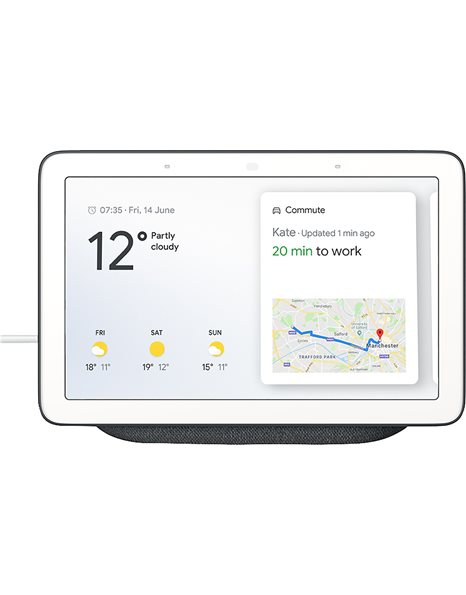 Google Nest Hub, Smart Speaker with 7-inch Touch Display, Charcoal (GA00515-EU)