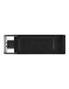 Kingston USB3.2 Flash Drive Stick Data Traveler, 128GB, Black (DT70/128GB)