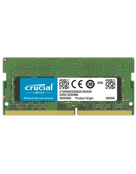 Crucial 8GB, 3200MHz SODIMM DDR4, CL22, 1.2v (CT8G4SFRA32A)