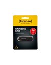 Intenso Rainbow Line 16 GB USB2.0 Flash Drive, Black (3502470)