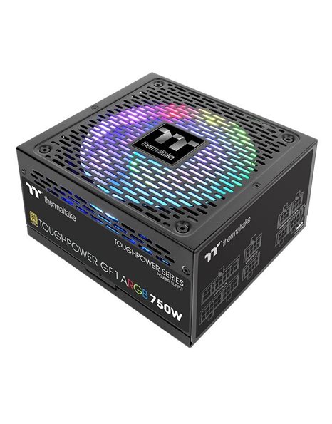 Thermaltake Toughpower GF1 ARGB 750W Power Supply, 80+ Gold, ATX, 140mm Fan, Active PFC, Fully Modular (PS-TPD-0750F3FAGE-1)