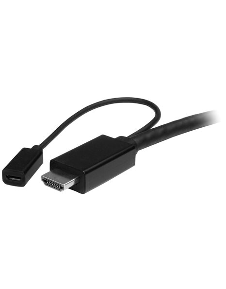 StarTech USB Type-C, HDMI or Mini DisplayPort to HDMI Converter Cable, 2m, Black (CMDPHD2HD)