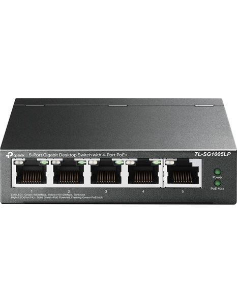 TP-Link TL-SG1005LP 5-Port Gigabit Desktop PoE Switch with 4-Port PoE+ V1 (TL-SG1005LP)