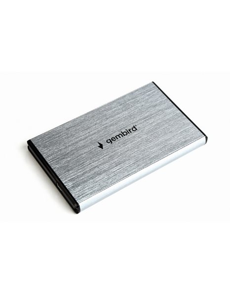 Gembird 2.5 enclosure HDD, brushed aluminum, USB 3.0, grey color (EE2-U3S-3-GR)