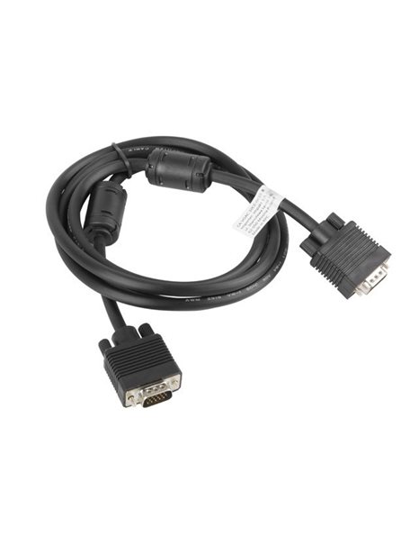 Lanberg VGA M/M Dual Shielded Ferrite Cable 1.8m, Black (CA-VGAC-10CC-0018-B)