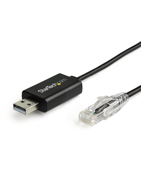 StarTech Cisco USB Console Cable, USB to RJ45, 1.8m, Black (ICUSBROLLOVR)