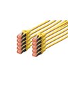Digitus CAT 6 S/FTP Patch Cord, 1m, Yellow, 10 Pieces (DK-1644-010-Y-10)