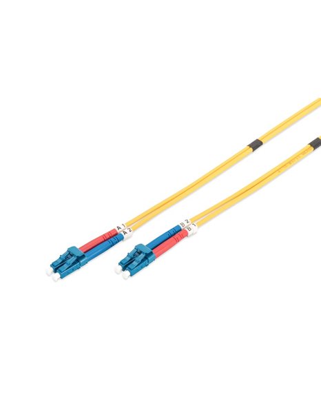 Digitus Optical Fiber Singlemode Patch Cord, Duplex, LC To LC SM OS2 09/125µ, 5m, Yellow (DK-2933-05)