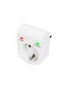 Digitus Surge Protection With Power & Protection LED Safety Outlet, 16A, 3.500W, White (DN-95400)