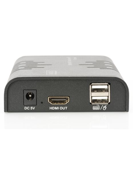 Digitus HDMI KVM Extender, FHD, 1080p Via Network Cable Cat 5,5e,6, 120m, Black (DS-55202)