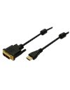 LogiLink HDMI Cable, A/M To DVI/M, 1080p, 2xFerrite, Bidirect, 3m, Black (CH0013)