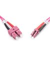 Digitus Multimode Optical Fiber Patch Cable, OM4, LC/SC, MM OM4 50/125µ, 10m, Purple (DK-2532-10-4)