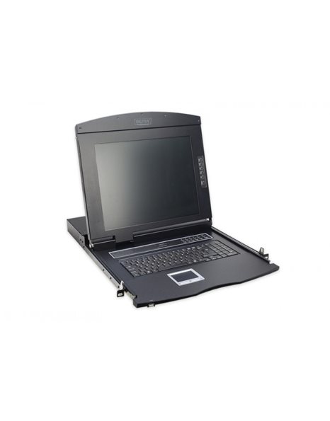 Digitus USD Modular Console With 17-Inch TFT & Touchpad, Without Keyboard & KVM Module, Black (DS-72210r)