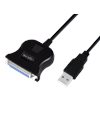 LogiLink USB-A/Male To DB25/Male Cable, Bidirect, 1.8m, Black (UA0054A)