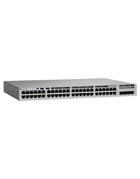 Cisco Catalyst 9200L Managed L3 Gigabit Ethernet, 48 Ports Full PoE & 4x1G Uplink Switch, Grey (C9200L-48P-4G-E)