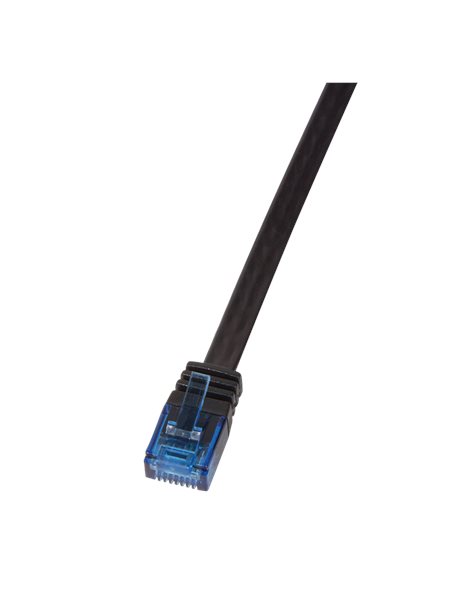 LogiLink Patch cable SlimLine, flat, Cat.6, U/UTP, black, 1m (CF2033U)
