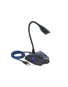 Delock Desktop USB Gaming Microphone with Gooseneck and Mute Button, Black/Blue (66330)