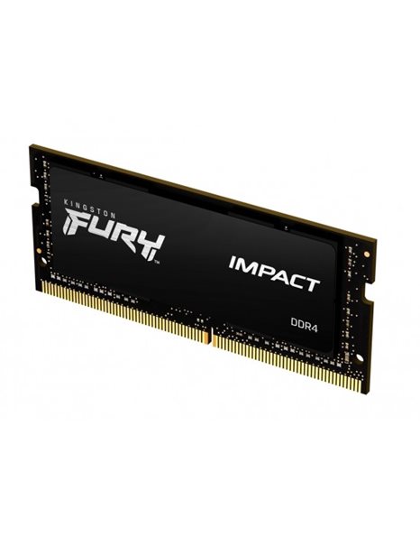 Kingston Fury Impact 32GB 3200MHz SODIMM DDR4 CL20 1.2V, Black (KF432S20IB/32)
