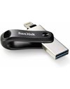 SanDisk iXpand Flash Drive Go 128GB, Lightning & USB-A, USB 3.0, Black/Silver (SDIX60N-128G-GN6NE)