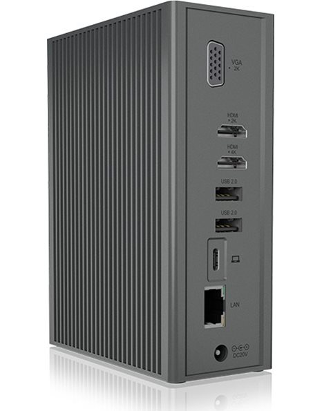 RaidSonic ICY BOX USB Type-C & Type-A Dock with triple video output (IB-DK2262AC)