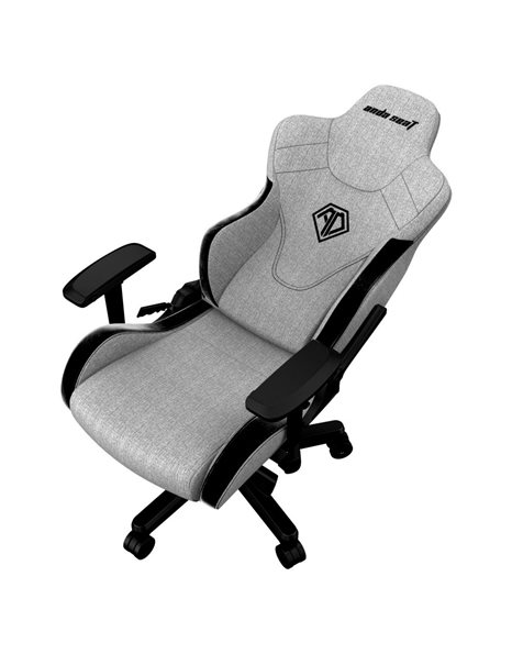 Anda Seat T-Pro II Gaming Chair, Fabric With Alcantara Stripes, Light Grey/Black (AD12XLLA-01-GB-F)